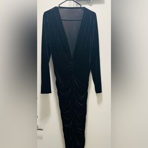 Elegant Black Velvet Dress